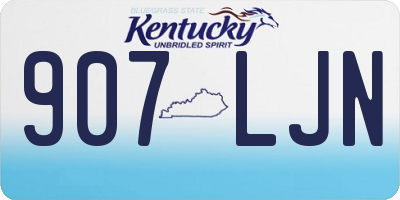 KY license plate 907LJN