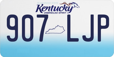 KY license plate 907LJP