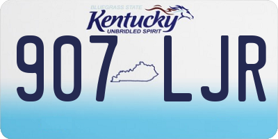KY license plate 907LJR
