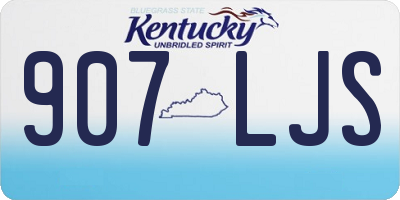 KY license plate 907LJS