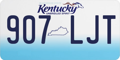 KY license plate 907LJT