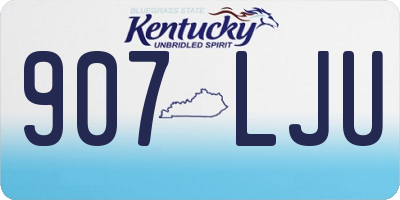 KY license plate 907LJU