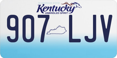 KY license plate 907LJV