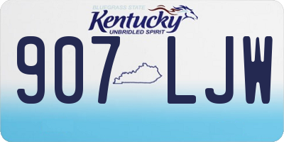 KY license plate 907LJW