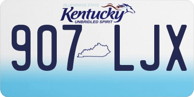 KY license plate 907LJX