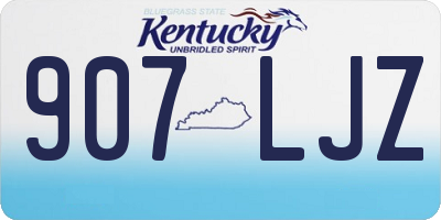 KY license plate 907LJZ