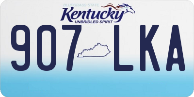 KY license plate 907LKA