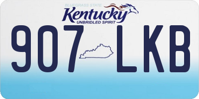 KY license plate 907LKB