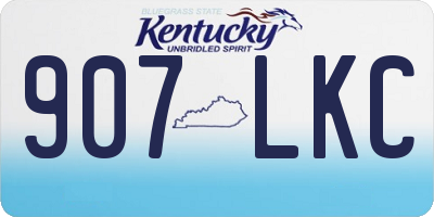KY license plate 907LKC
