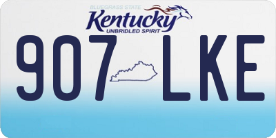 KY license plate 907LKE