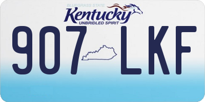 KY license plate 907LKF