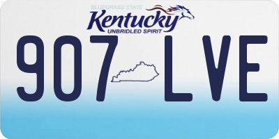 KY license plate 907LVE
