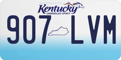 KY license plate 907LVM