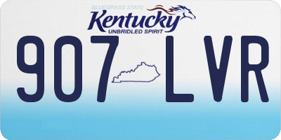 KY license plate 907LVR