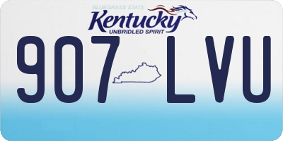 KY license plate 907LVU