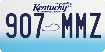 KY license plate 907MMZ