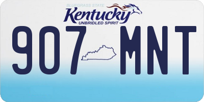 KY license plate 907MNT