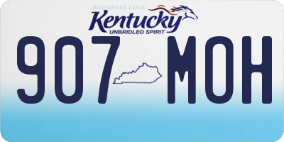 KY license plate 907MOH