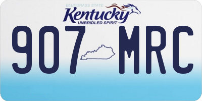 KY license plate 907MRC