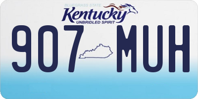 KY license plate 907MUH