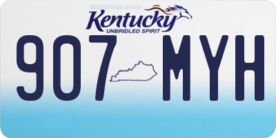 KY license plate 907MYH
