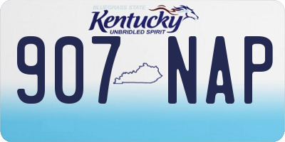 KY license plate 907NAP