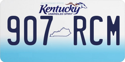 KY license plate 907RCM