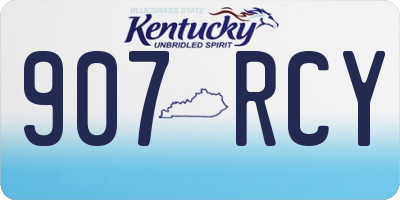 KY license plate 907RCY