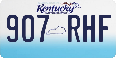 KY license plate 907RHF