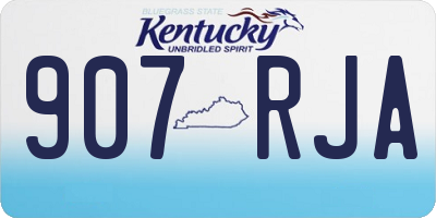 KY license plate 907RJA