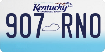KY license plate 907RNO