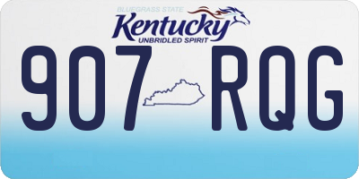 KY license plate 907RQG