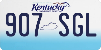 KY license plate 907SGL