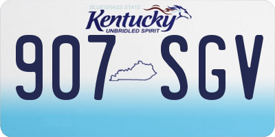 KY license plate 907SGV