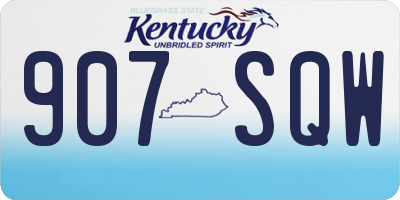 KY license plate 907SQW