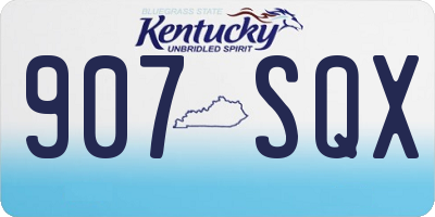 KY license plate 907SQX