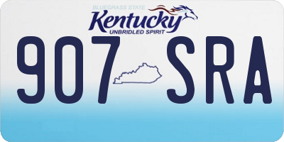 KY license plate 907SRA