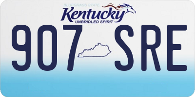 KY license plate 907SRE
