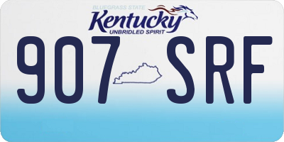 KY license plate 907SRF