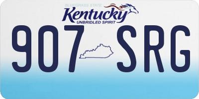 KY license plate 907SRG