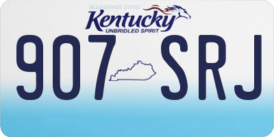 KY license plate 907SRJ