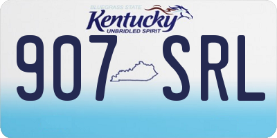 KY license plate 907SRL