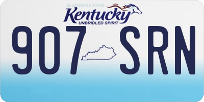 KY license plate 907SRN
