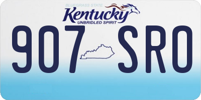 KY license plate 907SRO