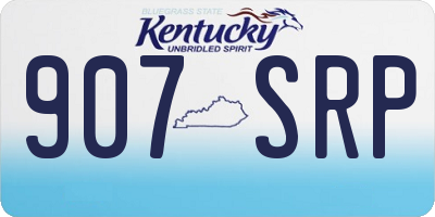 KY license plate 907SRP