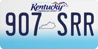 KY license plate 907SRR