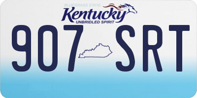 KY license plate 907SRT