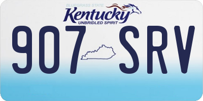 KY license plate 907SRV