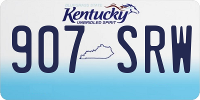 KY license plate 907SRW