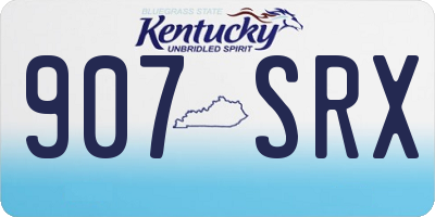 KY license plate 907SRX